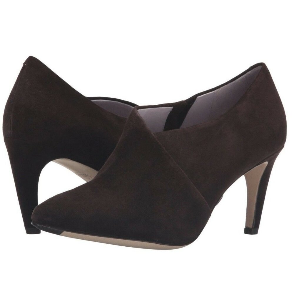 NEW Johnston & Murphy Isabel Brown Suede Booties 7.5B (Orig: $228)